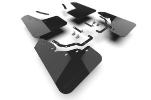 Lexus GX-550 Mud Flap Kit - Rally Armor - UR Black with Metallic Black Logo - Black - `24-`27